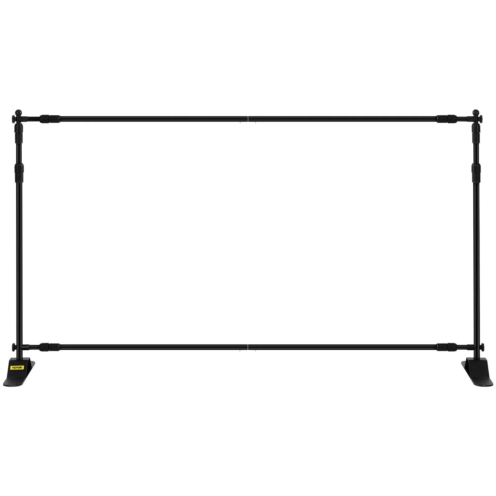 VEVOR Telescopic Backdrop Banner Stand 8' X 8' Banner Stand Adjustable Step and Repeat Backdrop Banner Stand Retractable Banner Stand with Carrying Bag (8 Ft)