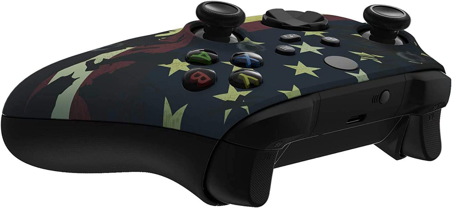 Wireless Controller for Microsoft Xbox Series X/S & Xbox One - Custom Soft Touch Feel - Custom Xbox Series X/S Controller (X/S US Flag)