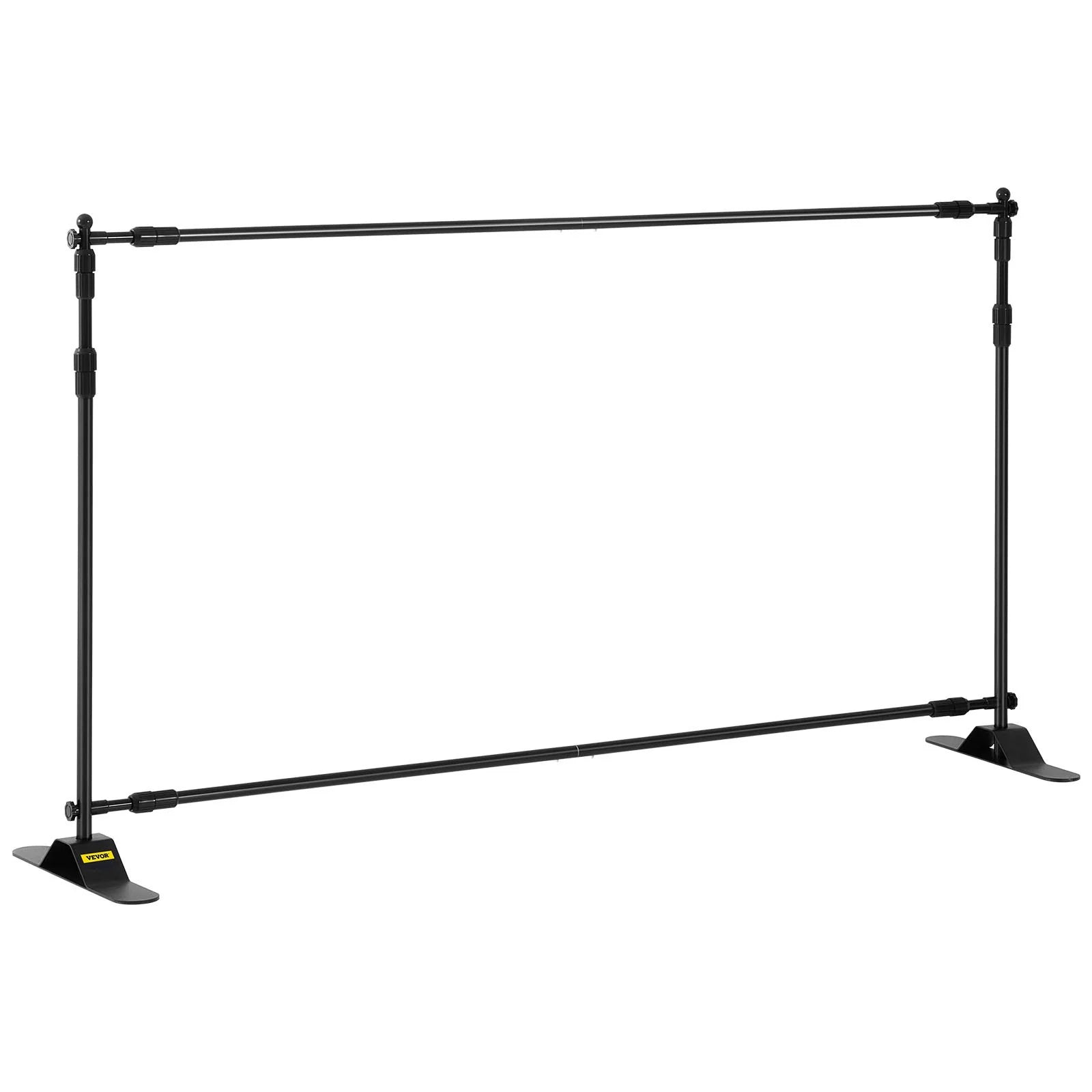 VEVOR Telescopic Backdrop Banner Stand 8' X 8' Banner Stand Adjustable Step and Repeat Backdrop Banner Stand Retractable Banner Stand with Carrying Bag (8 Ft)