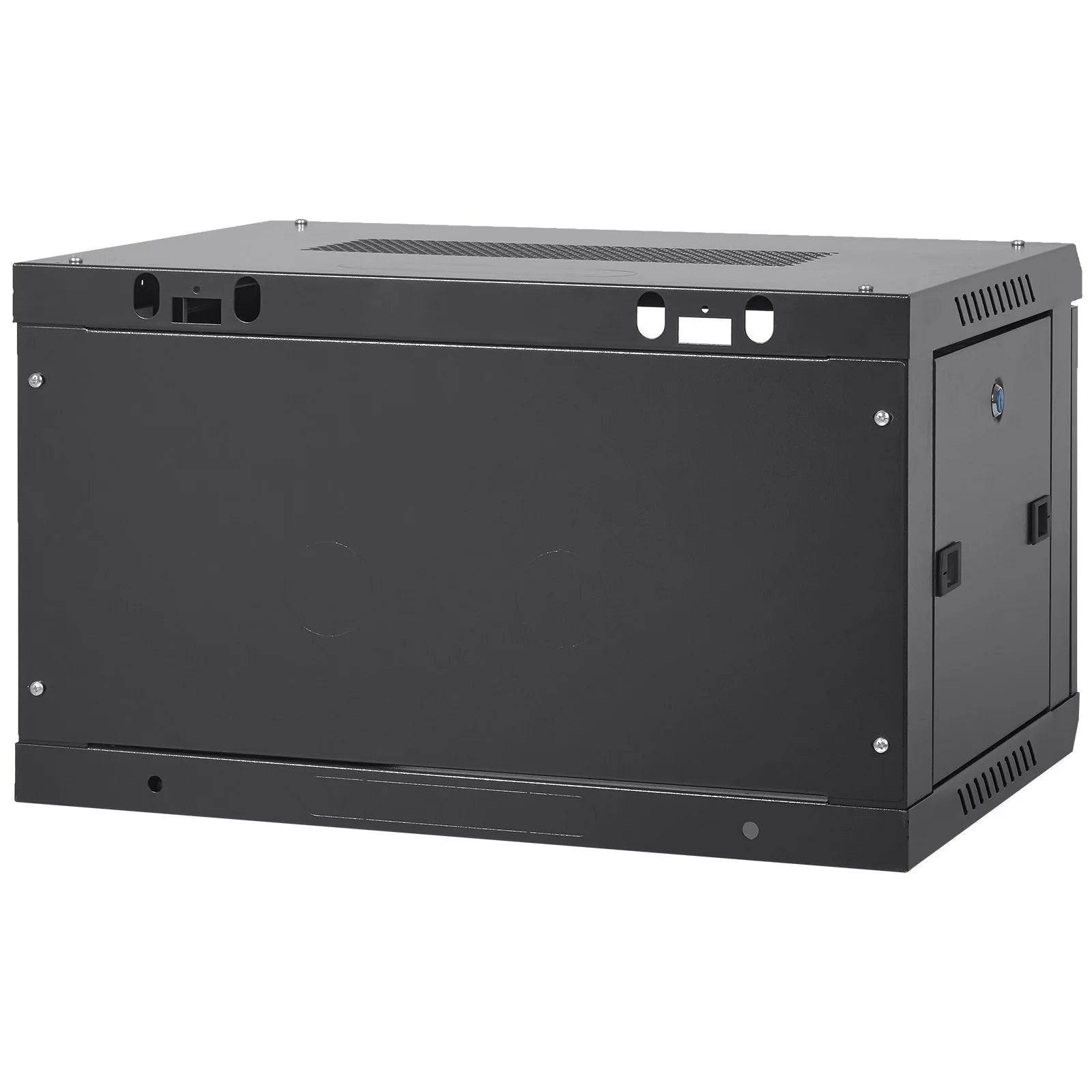 VEVOR 6U Wall Mount Network Server Cabinet, 15.5'' Deep, Server Rack Cabinet Enclosure, 200 Lbs Max. Ground-Mounted Load Capacity, with Locking Glass Door Side Panels, for IT Equipment, A/V Devices