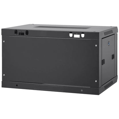 VEVOR 6U Wall Mount Network Server Cabinet, 15.5'' Deep, Server Rack Cabinet Enclosure, 200 Lbs Max. Ground-Mounted Load Capacity, with Locking Glass Door Side Panels, for IT Equipment, A/V Devices