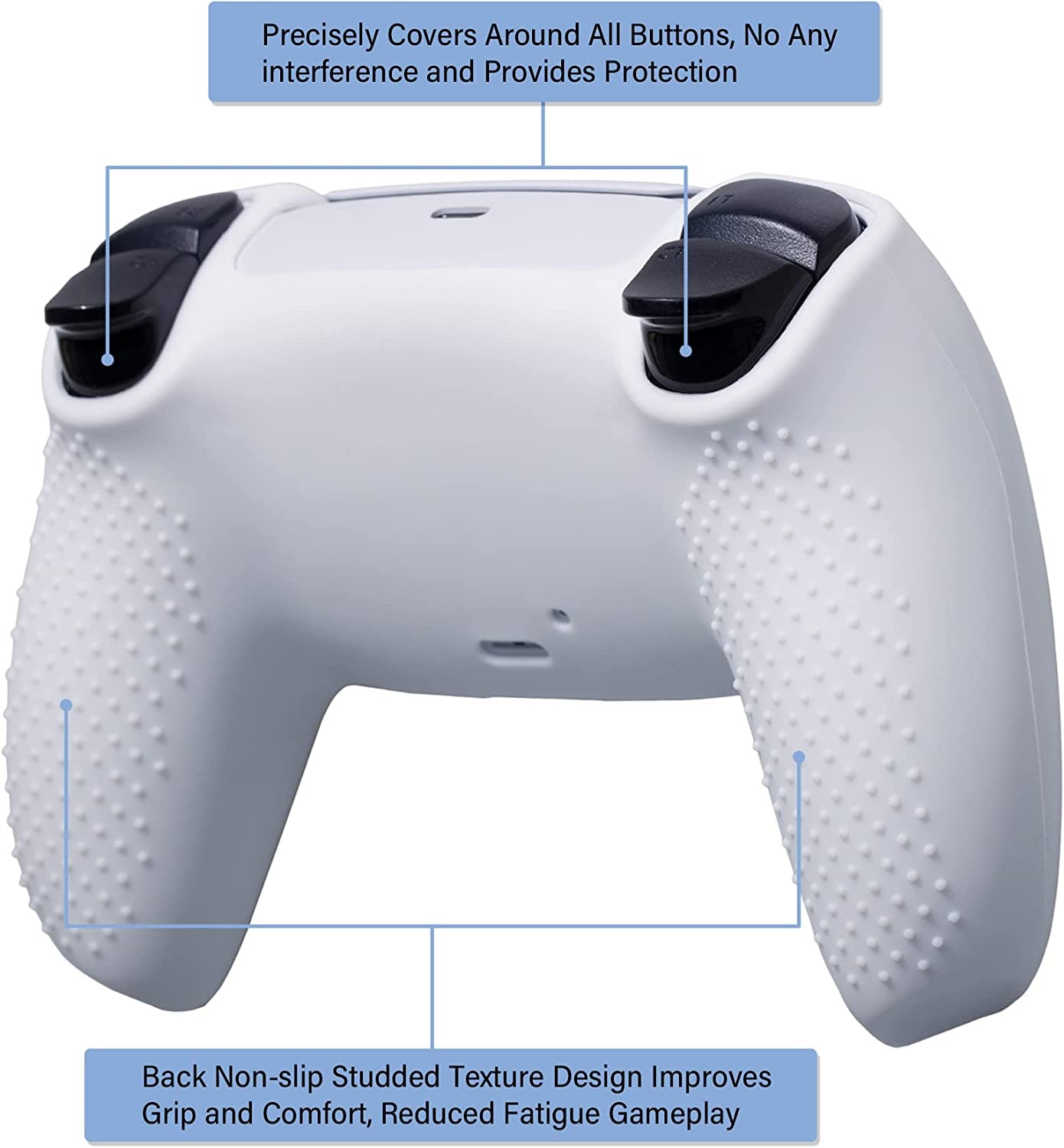 Water Transfer Printing Silicone Thickened Cover Skin Case for PS5 Controller X 1(US Dollars) with Thumb Grips X 10