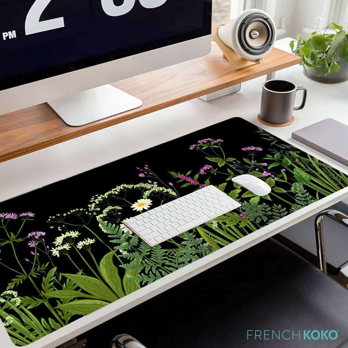 Desk Mat, Large Desk Pad Large Mouse Pad Cute Desk Accessories Home Office Essentials XL Floral Desk Mat Desk Pad Mat for Keyboard Mouse Desk Pads on Top of Desks Computer Women Girls