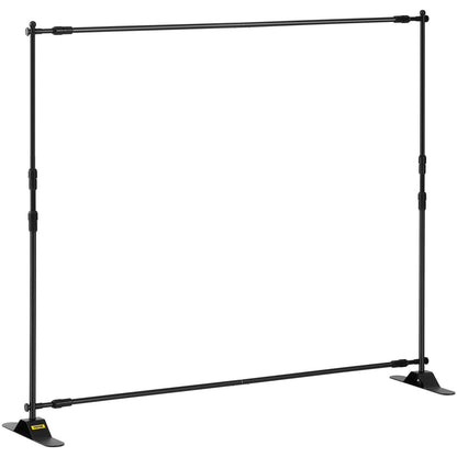 VEVOR Telescopic Backdrop Banner Stand 8' X 8' Banner Stand Adjustable Step and Repeat Backdrop Banner Stand Retractable Banner Stand with Carrying Bag (8 Ft)