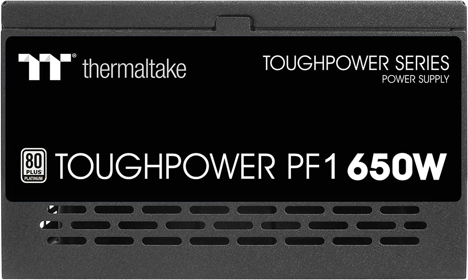 Toughpower PF1 650W 80+ Platinum Single Side SMD Compact Design Ultra Quiet 120Mm Hydraulic Bearing Smart Zero Fan Full Modular Power Supply PS-TPD-0650FNFAPU-1