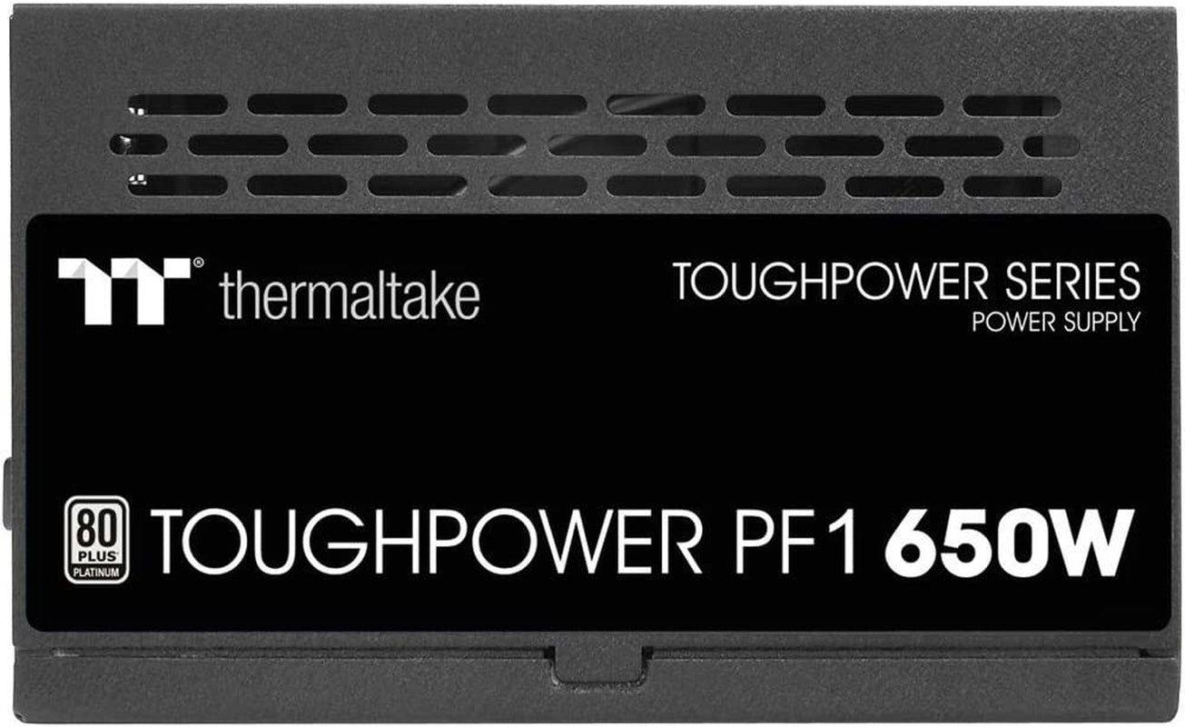 Toughpower PF1 650W 80+ Platinum Single Side SMD Compact Design Ultra Quiet 120Mm Hydraulic Bearing Smart Zero Fan Full Modular Power Supply PS-TPD-0650FNFAPU-1