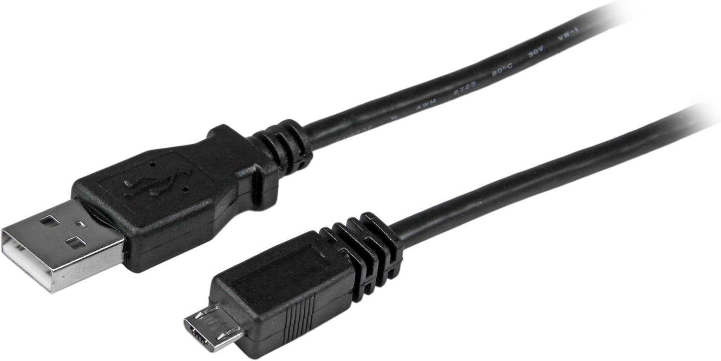 10 Ft. (3 M) USB to Micro USB Cable - USB 2.0 a to Micro B - Black - Micro USB Cable (UUSBHAUB10)