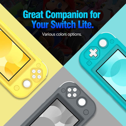 Grip Case Compatible with Switch Lite, Anti-Collision Non-Slip Shockproof Silicone Case Cover Shell Compatible with Switch Lite 2019 - Yellow